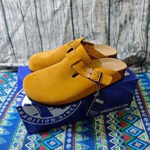Birkenstock Boston Suede Leather Clogs Sandals